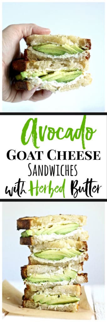 GRILLED AVOCADO & GOAT CHEESE SANDWICHES w/ GARLIC HERBED BUTTER ...