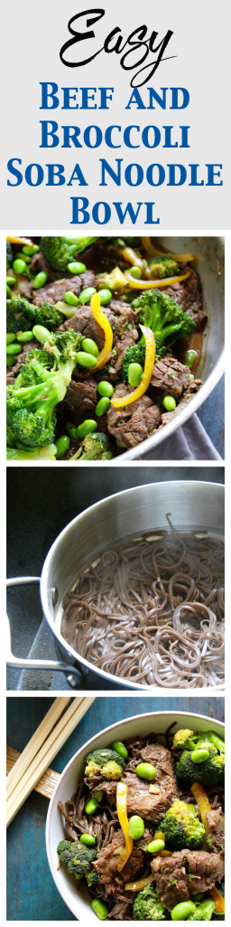 EASY BROCCOLI BEEF SOBA NOODLE BOWL - Bessie Bakes