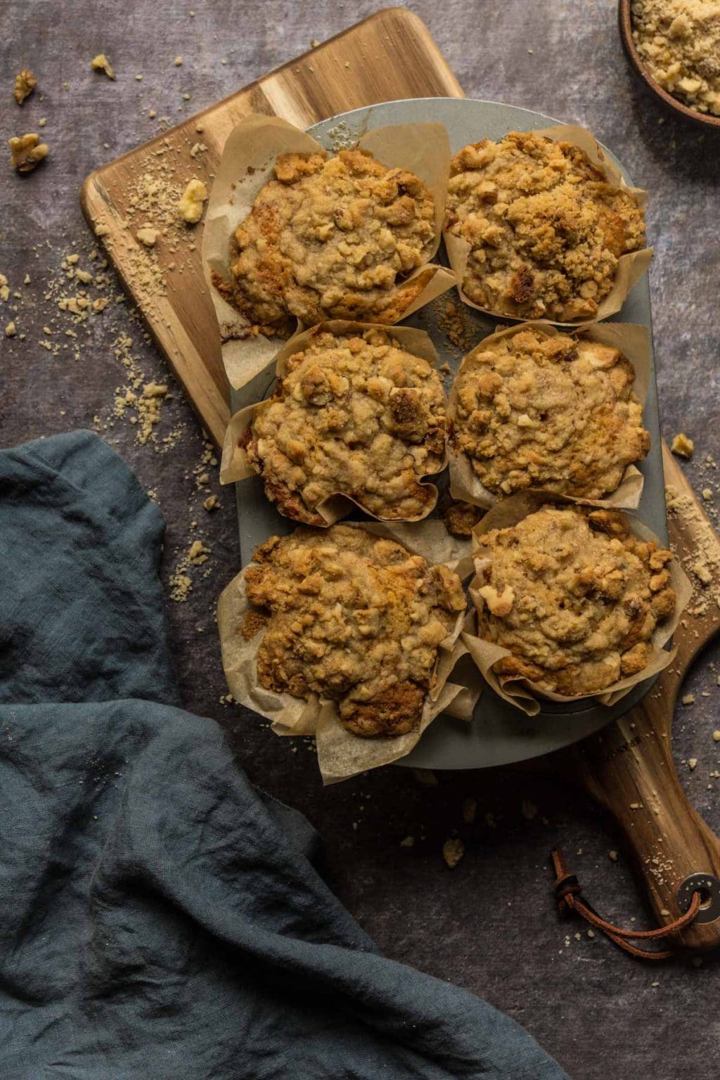 Sourdough Discard Banana Nut Muffins & Streusel Topping - Bessie Bakes