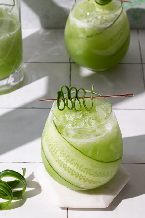 Cucumber Ginger Lime Mocktail - Bessie Bakes