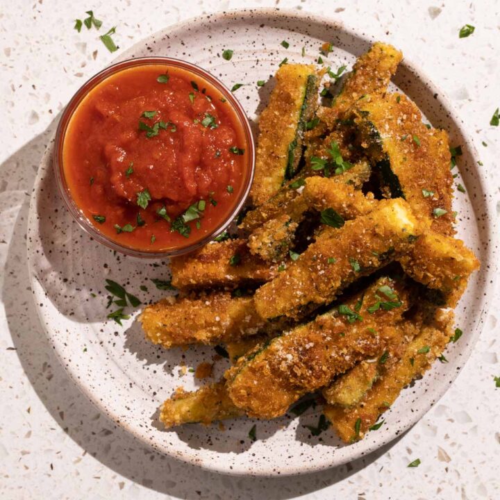 Extra Crispy Fried Zucchini Sticks Easy Bessie Bakes